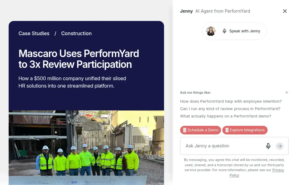 Screenshot of performyard.com