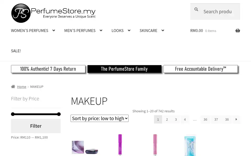 Screenshot of perfumestore.my