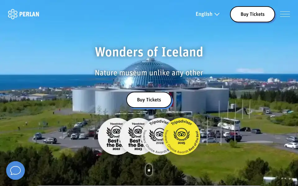 Screenshot of perlan.is