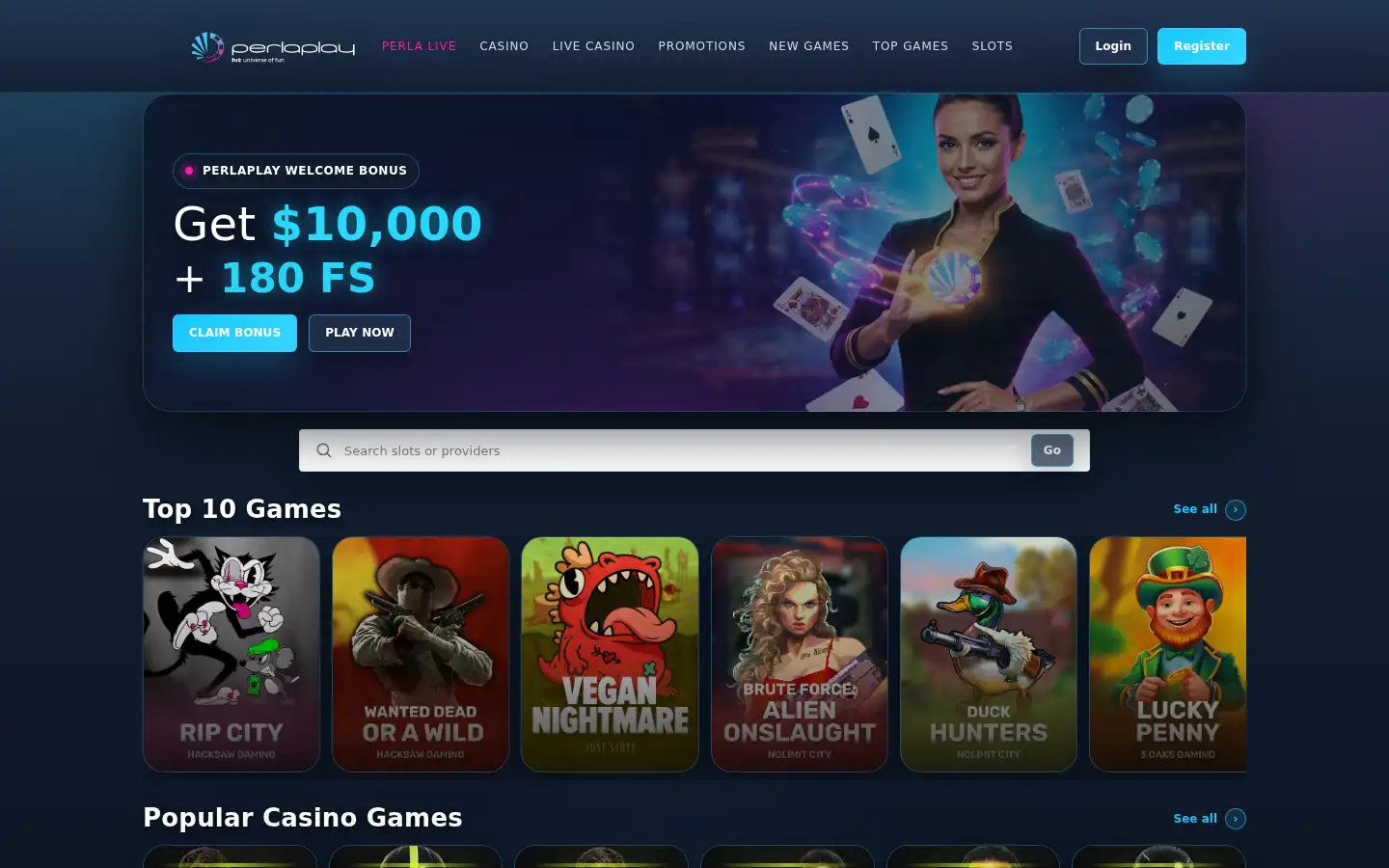 Screenshot of perlaplay.online