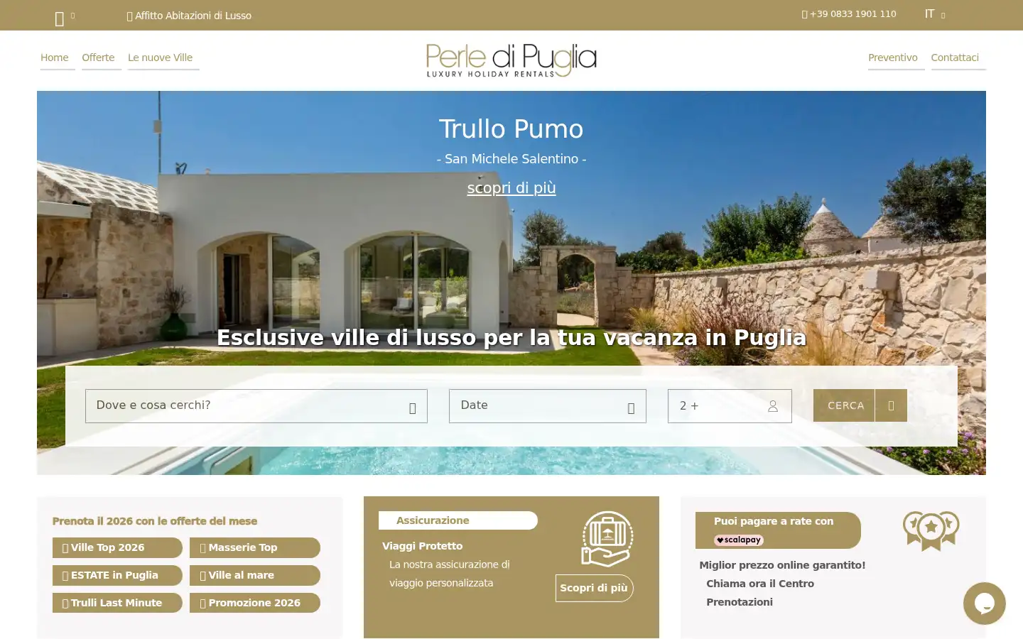 Screenshot of perledipuglia.it
