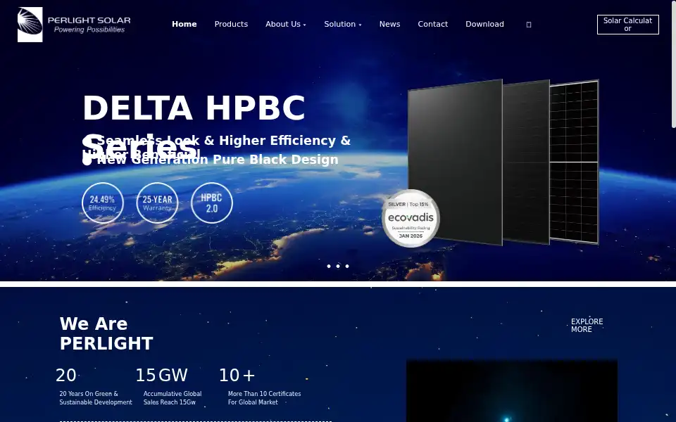 Screenshot of perlight.com