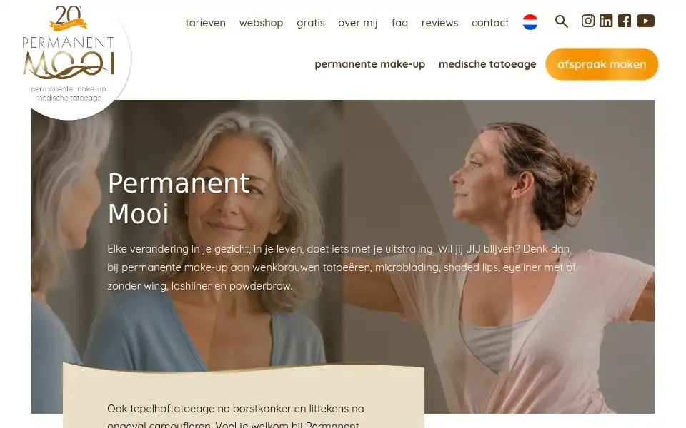 Screenshot of permanent-mooi.com