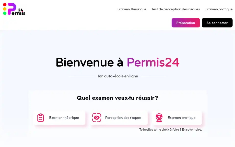 Screenshot of permis24.be
