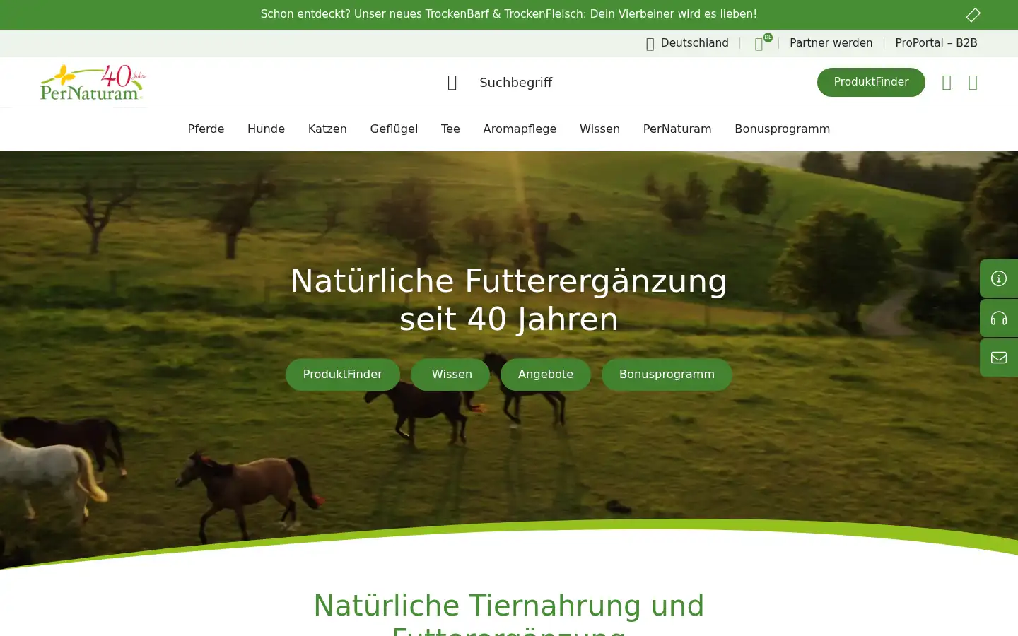 Screenshot of pernaturam.de