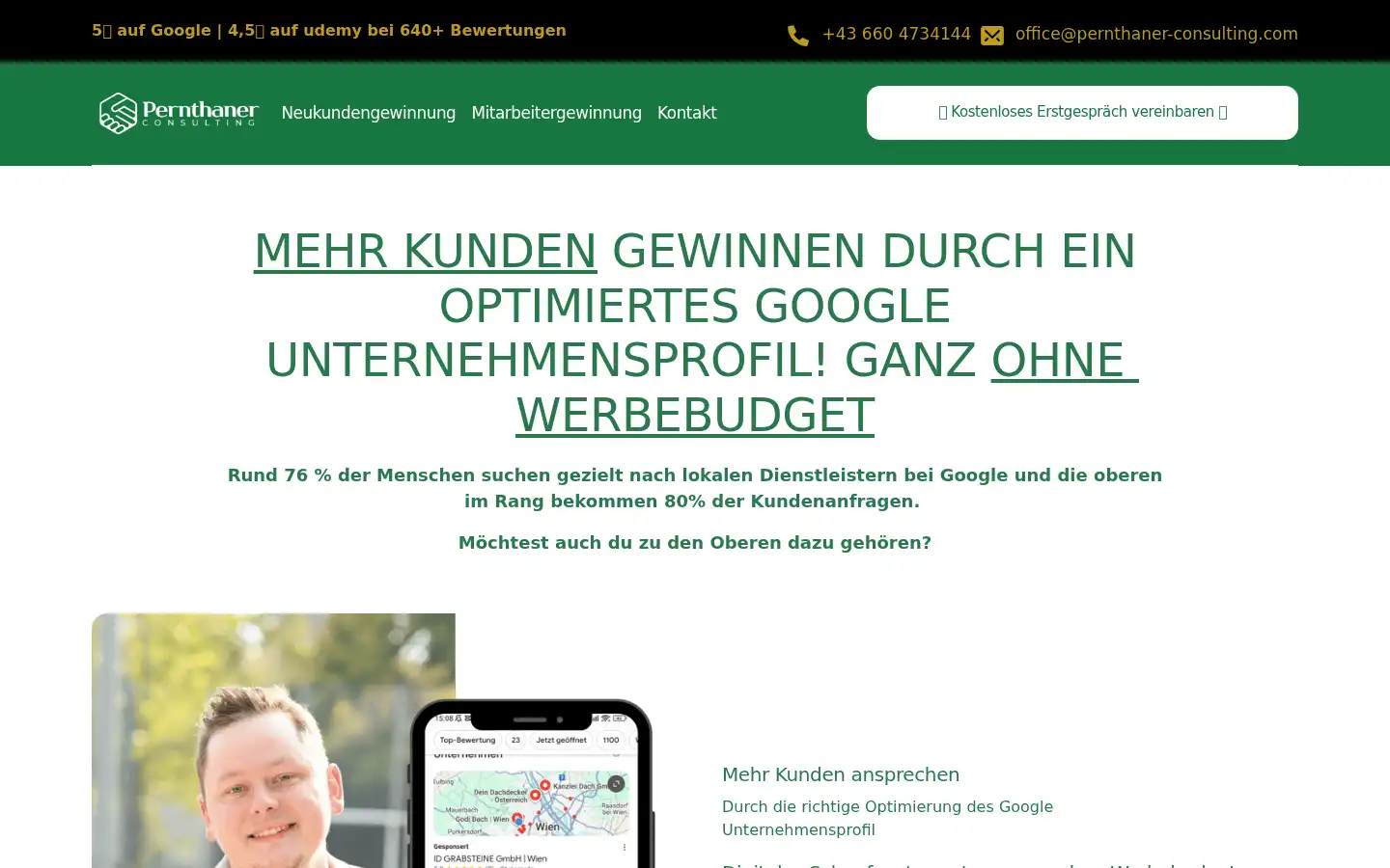 Screenshot of pernthaner-consulting.at