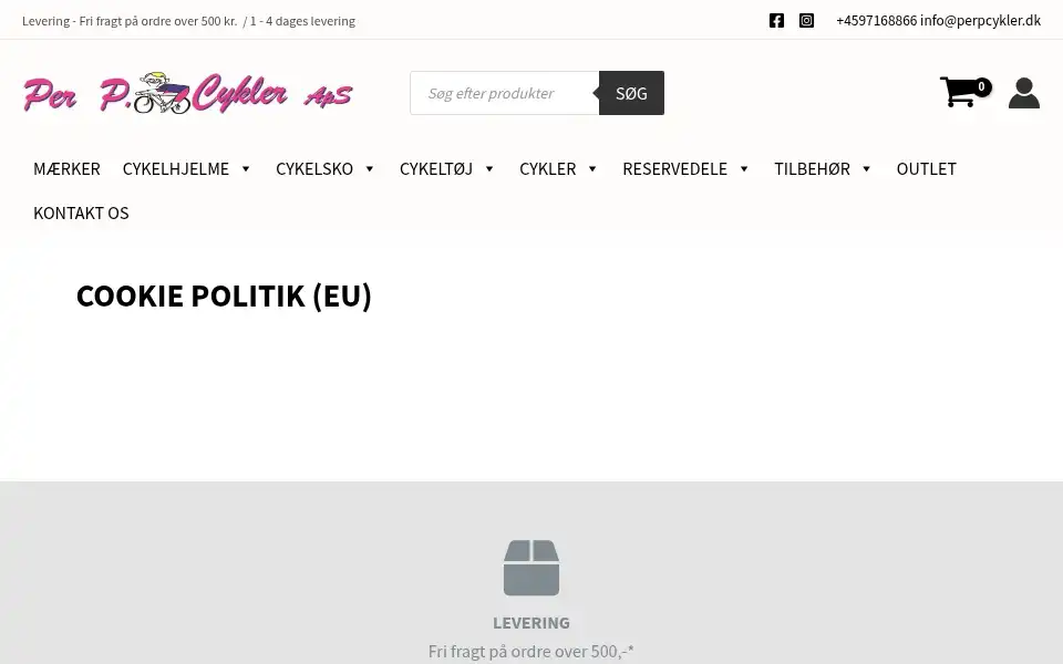 Screenshot of perpcykler.dk