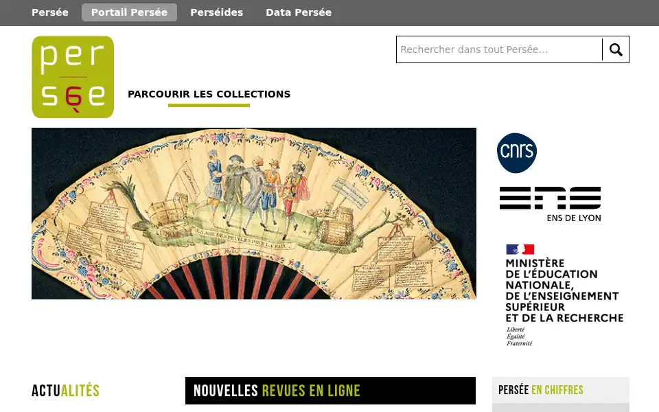 Screenshot of persee.fr