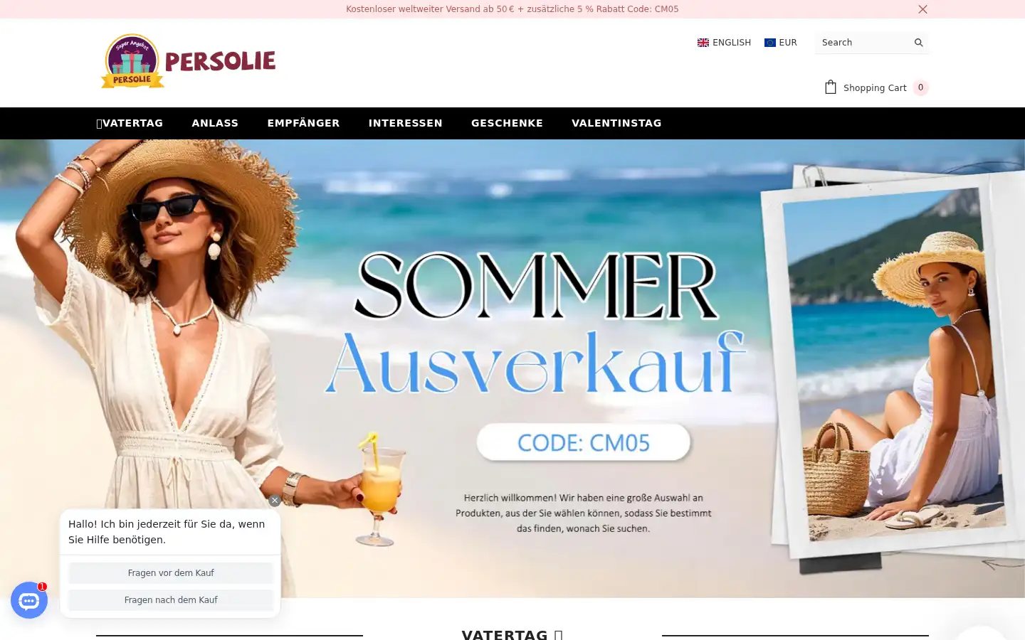 Screenshot of persolie.com