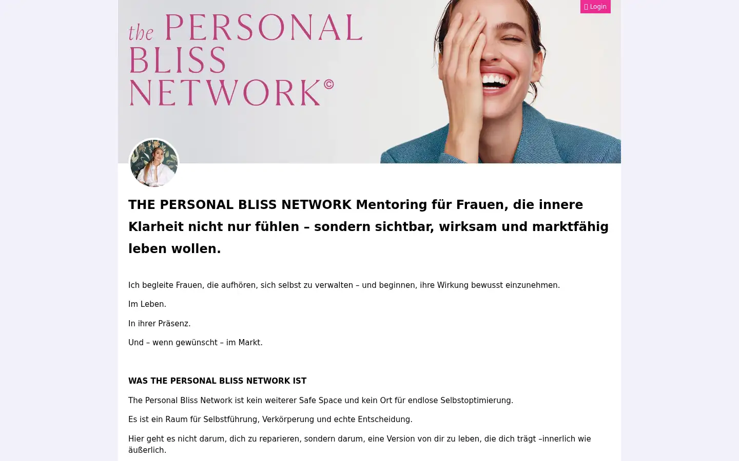 Screenshot of personal-bliss.com
