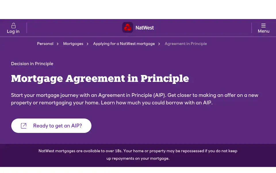 Screenshot of personal.natwest.com