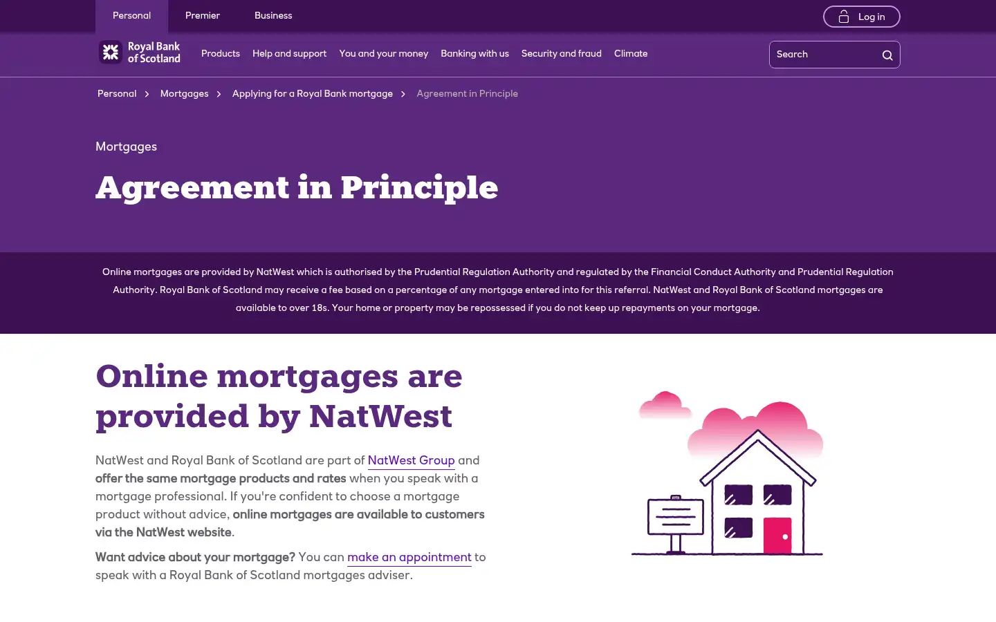 Screenshot of personal.rbs.co.uk