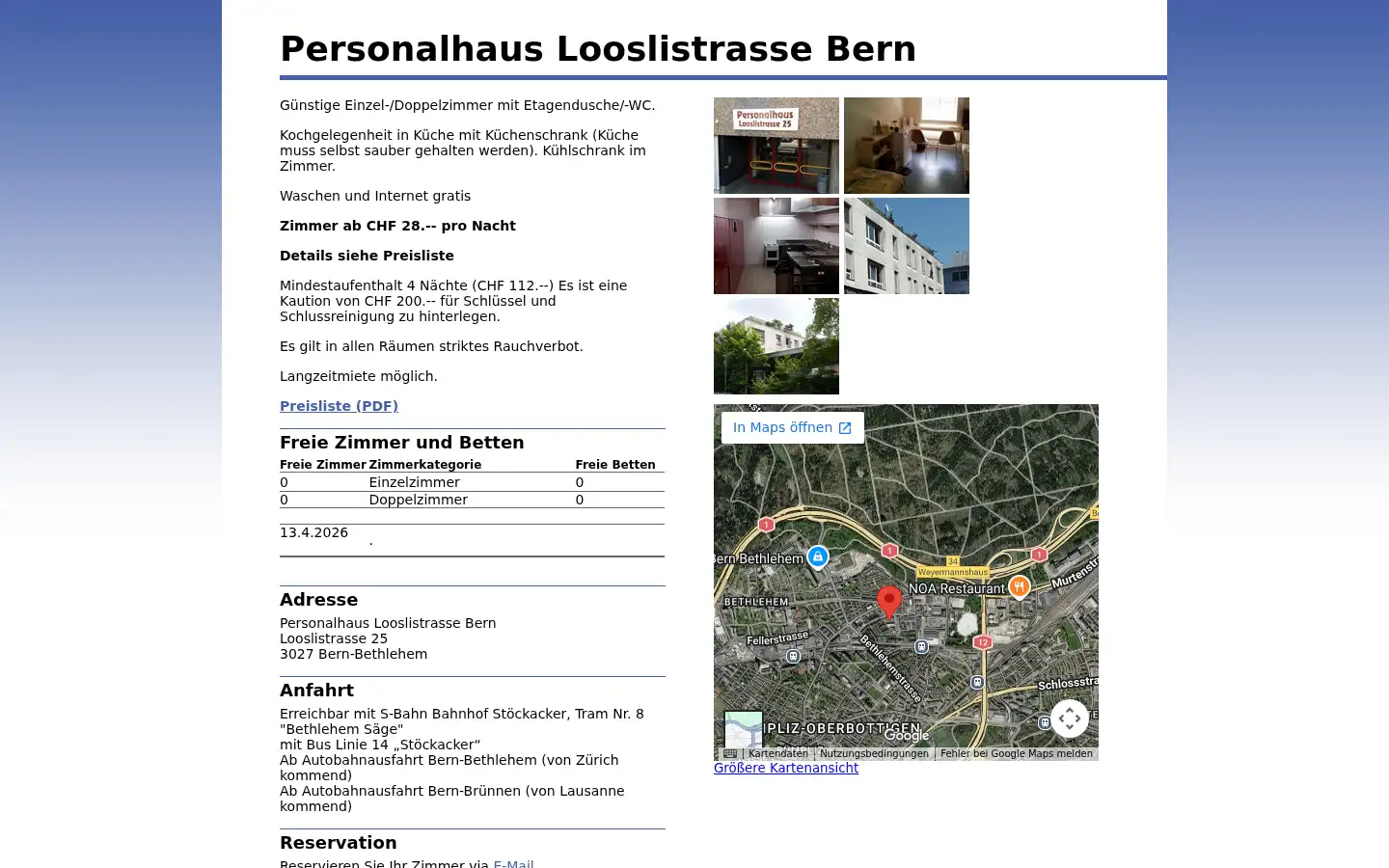 Screenshot of personalhaus.ch
