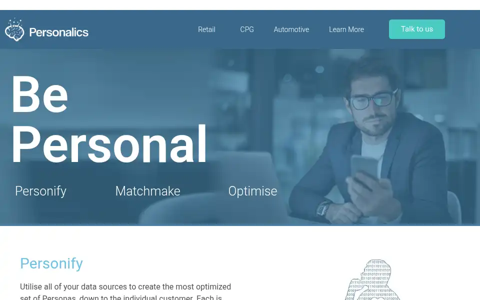 Screenshot of personalics.com