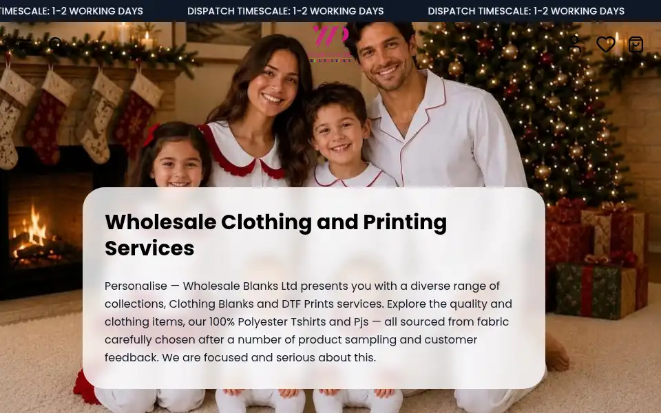 Screenshot of personalise-wholesaleblanks.co.uk