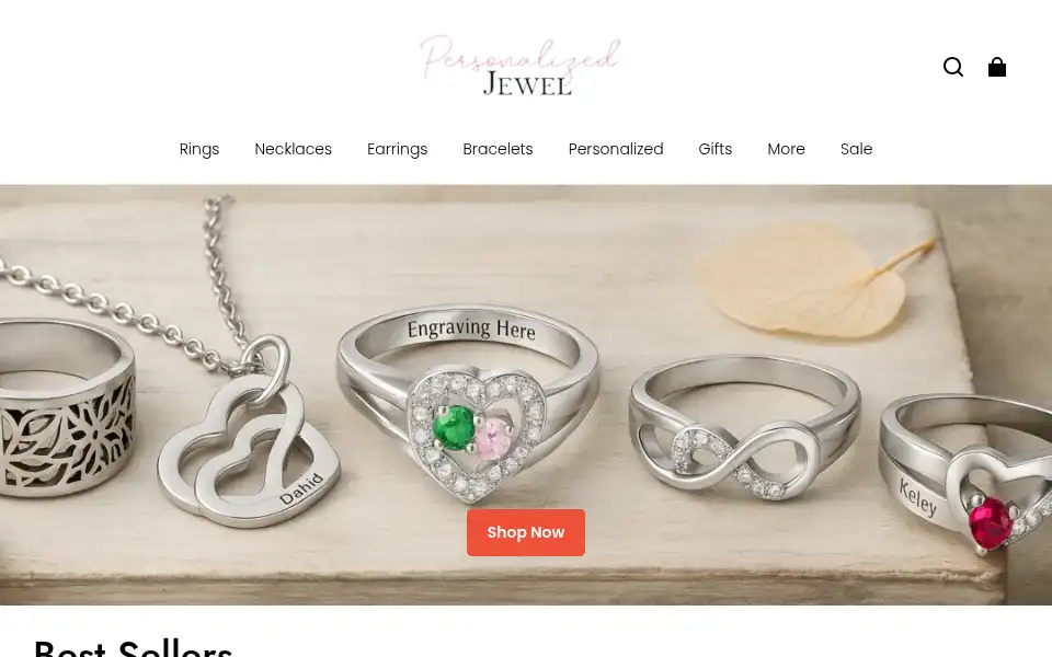 Screenshot of personalizedjewel.com
