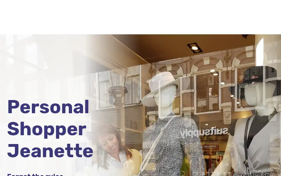 Screenshot of personalshopperjeanette.nl