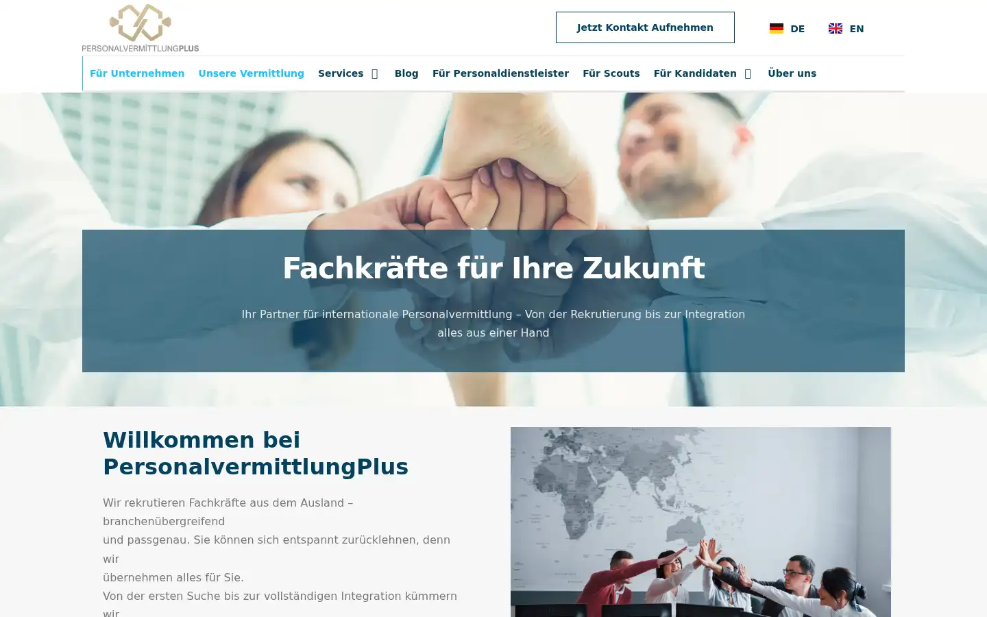 Screenshot of personalvermittlungplus.de