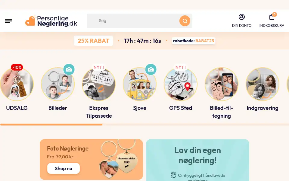 Screenshot of personligenoglering.dk