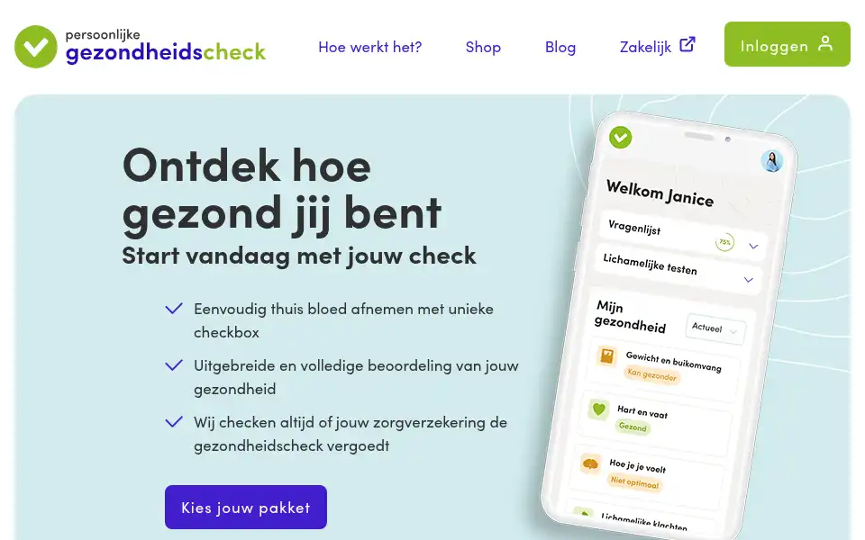 Screenshot of persoonlijkegezondheidscheck.nl