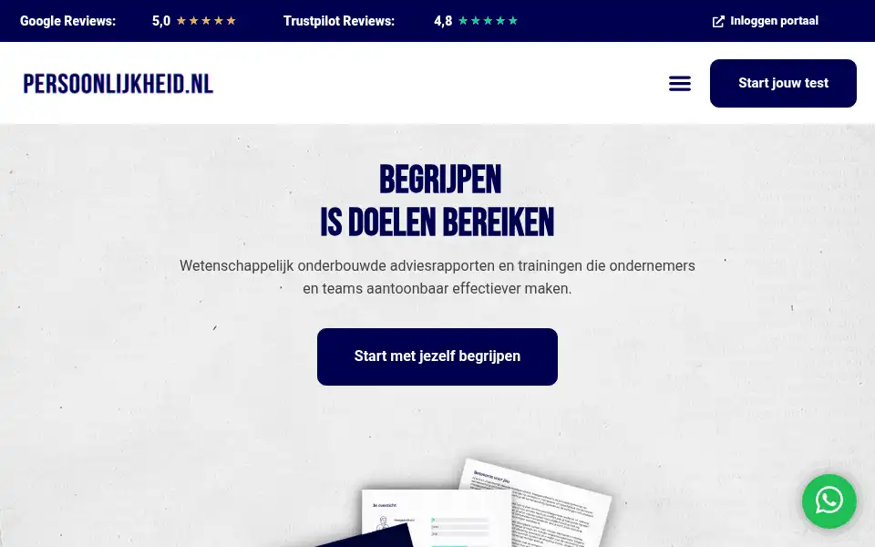 Screenshot of persoonlijkheid.nl