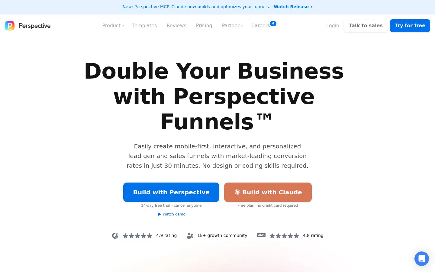 Screenshot of perspective.co