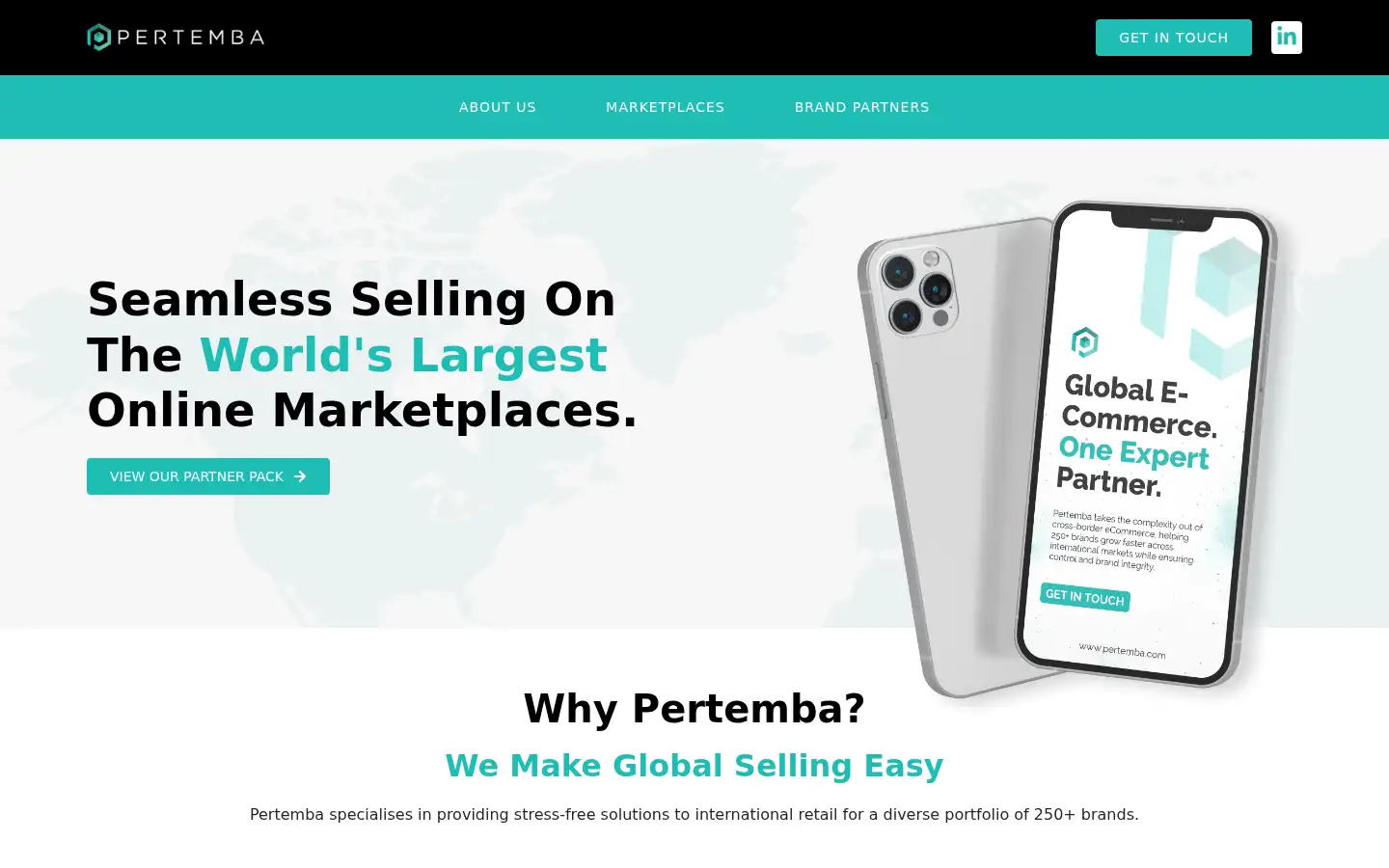 Screenshot of pertemba.co.uk