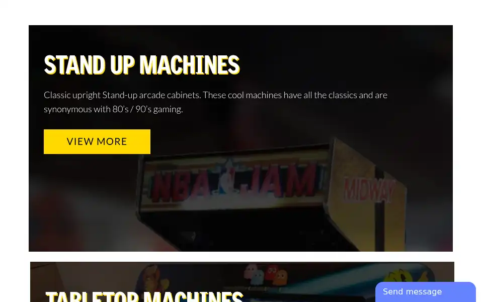 Screenshot of pertharcademachines.com.au