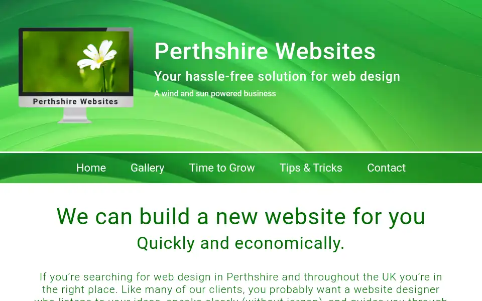 Screenshot of perthshirewebsites.co.uk