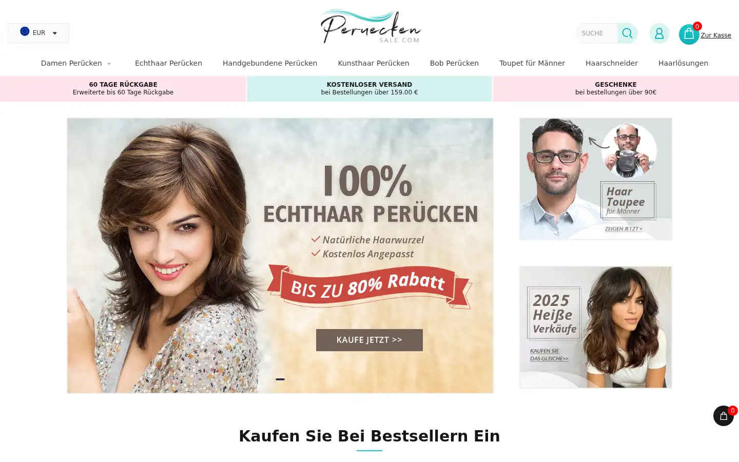 Screenshot of perueckensale.com