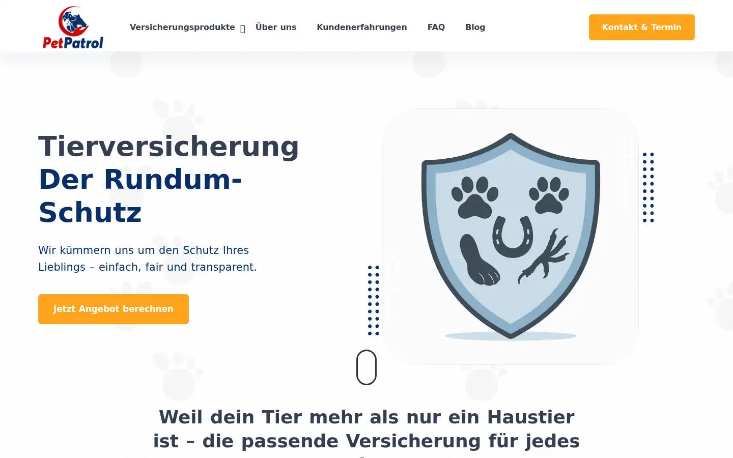 Screenshot of pet-patrol.de