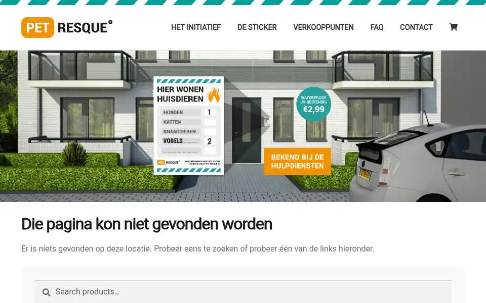 Screenshot of pet-resque.nl