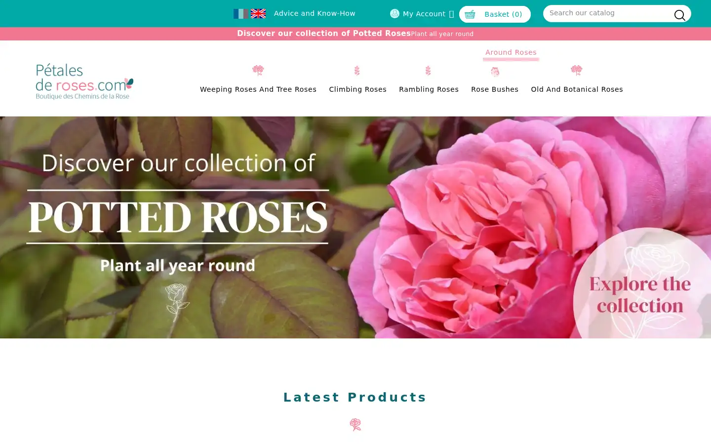 Screenshot of petales-de-roses.com