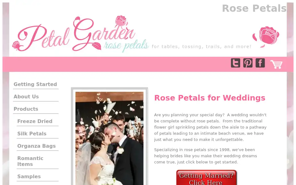 Screenshot of petalgarden.com
