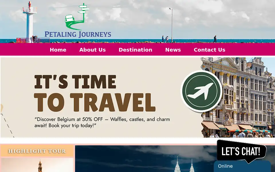 Screenshot of petalingjourneys.com