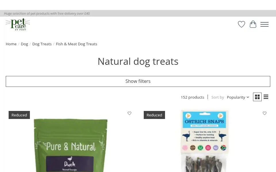Screenshot of petcarebypost.com