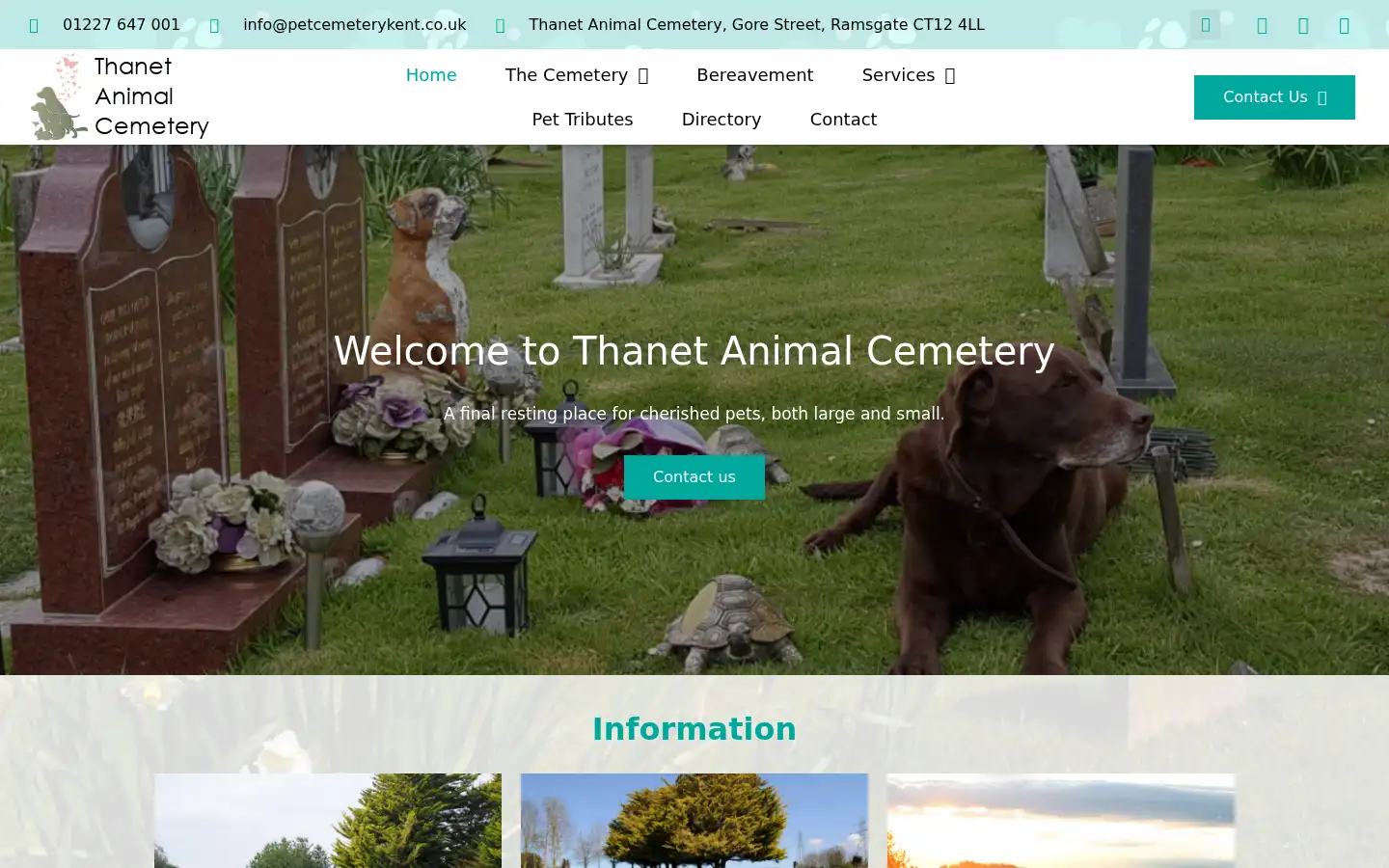 Screenshot of petcemeterykent.co.uk