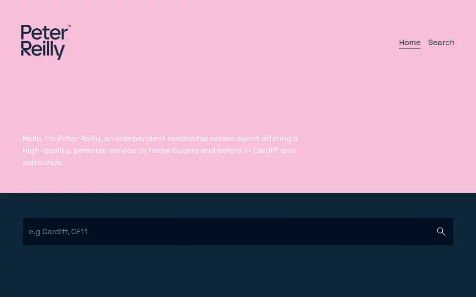 Screenshot of peterreilly.co.uk