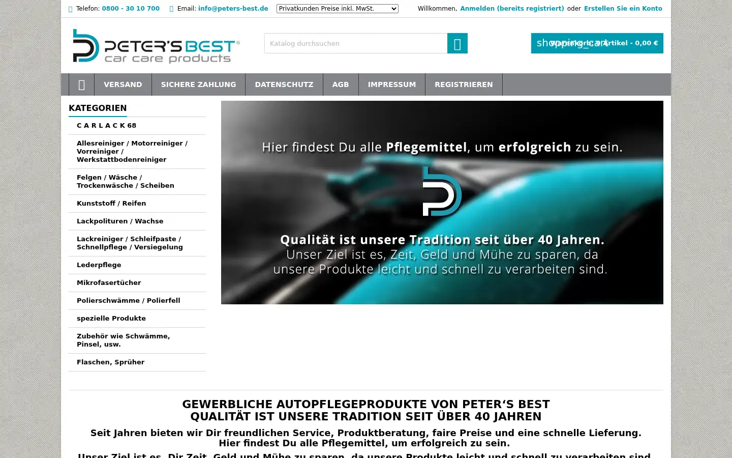 Screenshot of peters-best.de