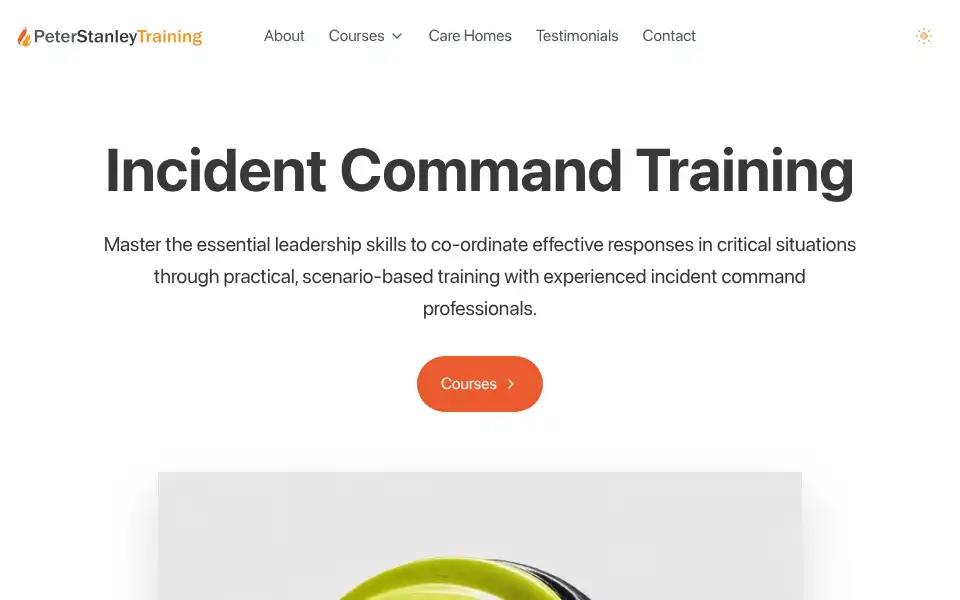 Screenshot of peterstanleytraining.com