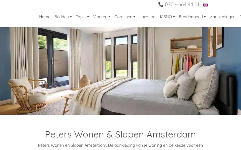 Screenshot of peterswonen.nl