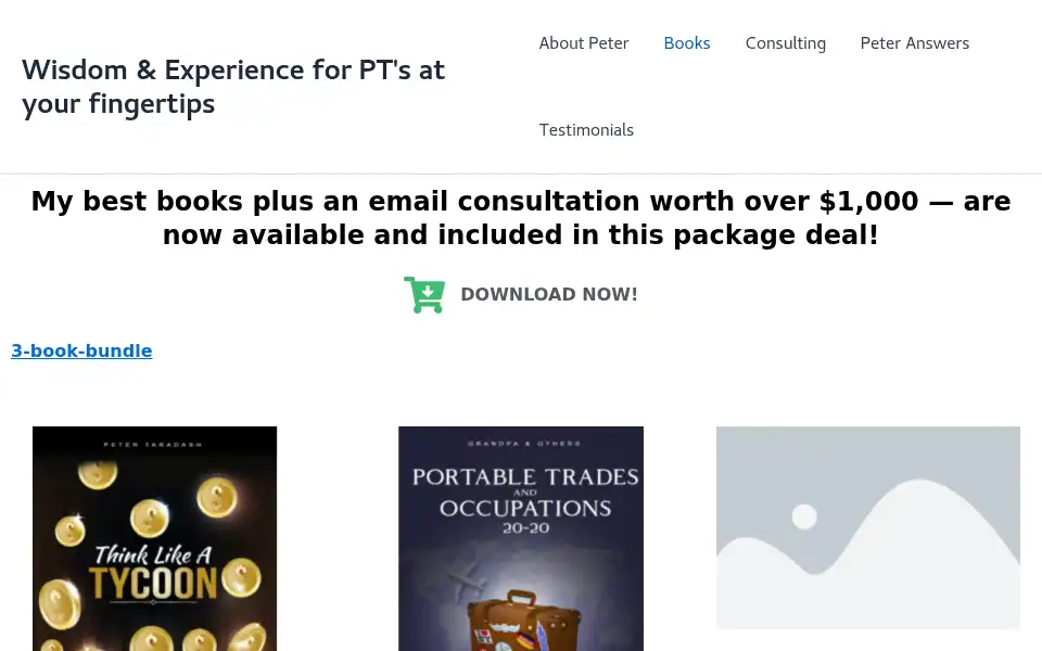 Screenshot of petertaradash.com