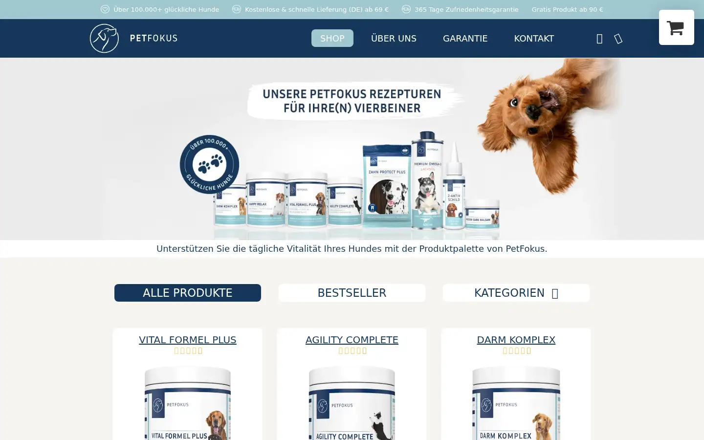 Screenshot of petfokus.de