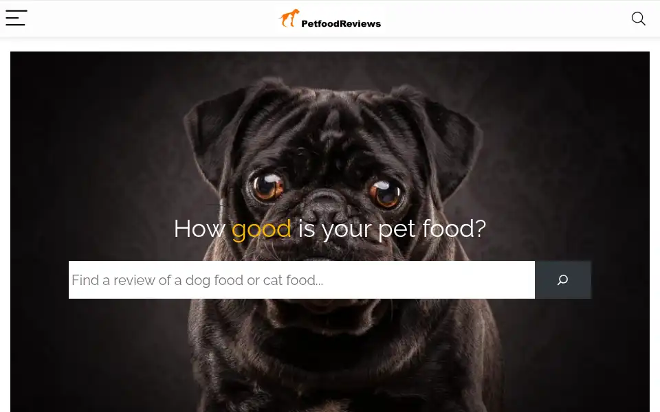 Screenshot of petfoodreviews.com.au
