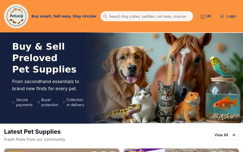 Screenshot of petloop.ai
