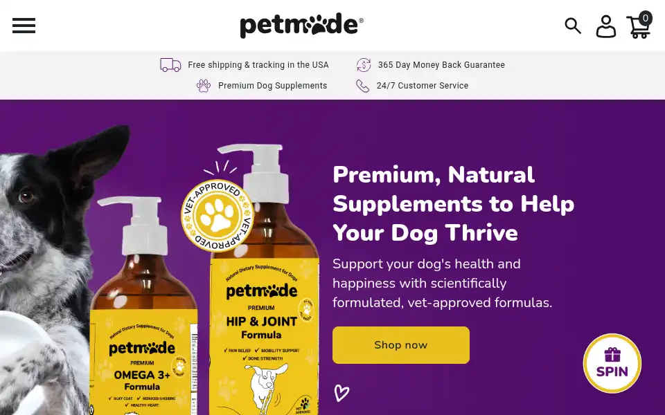 Screenshot of petmade.com