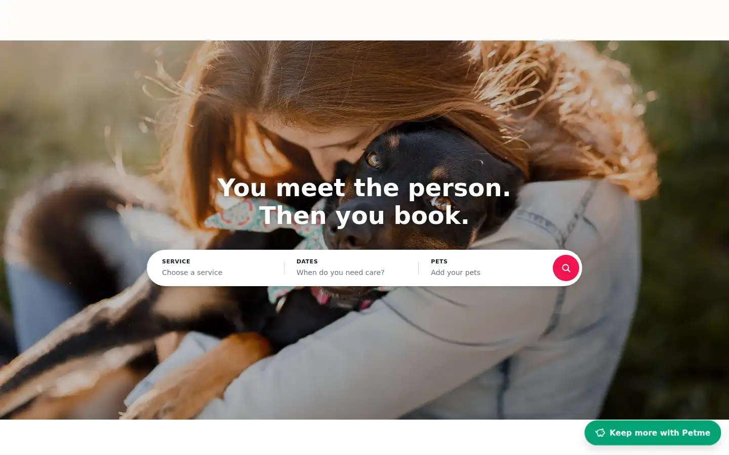 Screenshot of petme.social