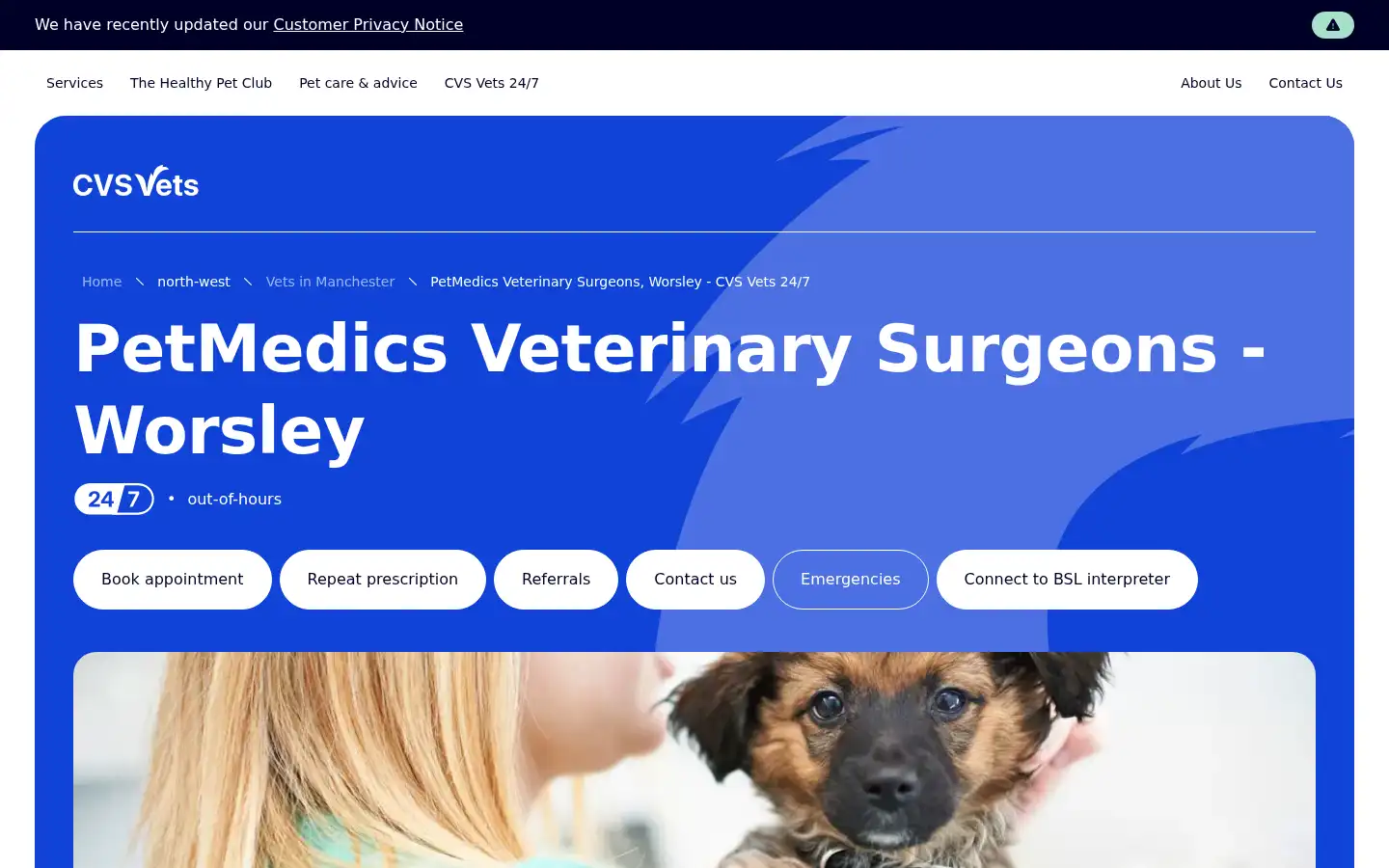 Screenshot of petmedics.co.uk