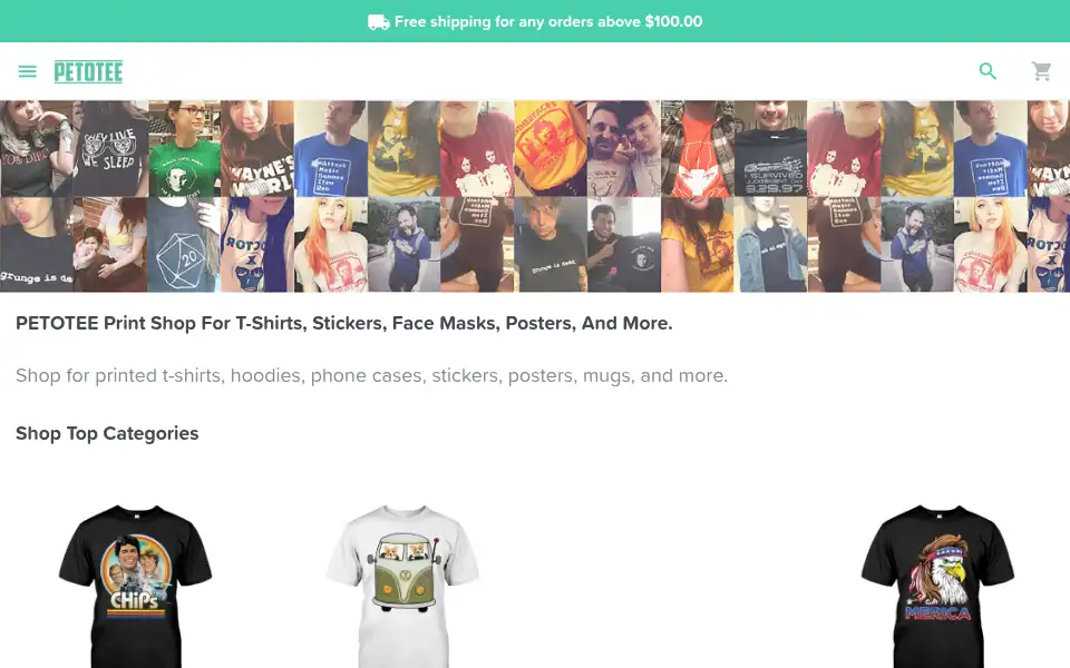 Screenshot of petotee.com