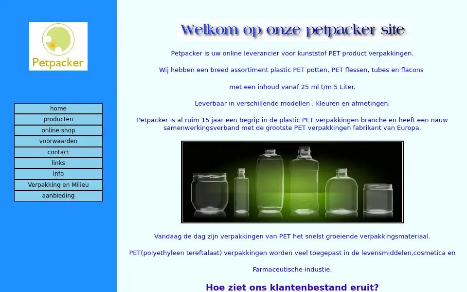 Screenshot of petpacker.nl